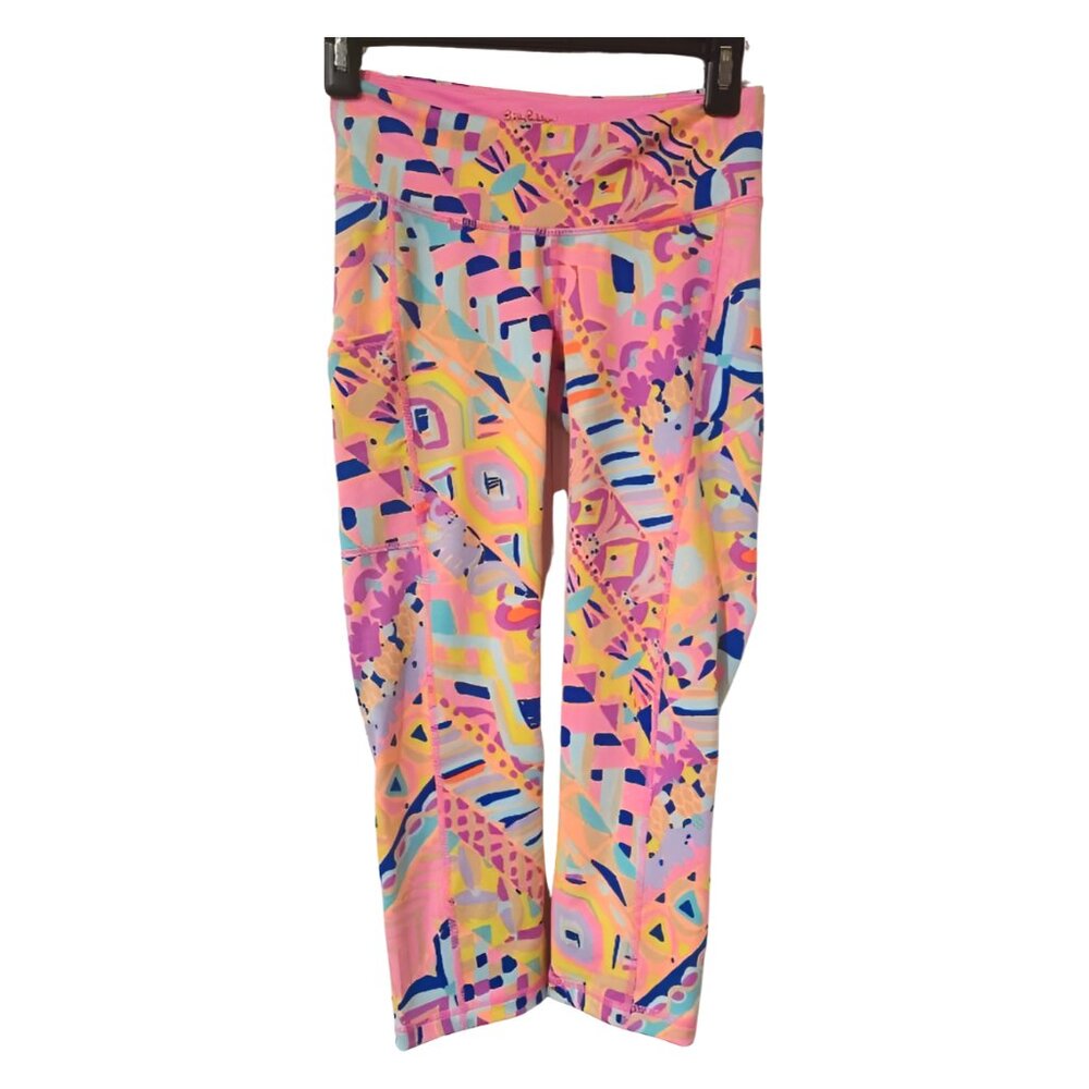 LILLY PULITZER LUXLETIC sz XS PINK YELLOW